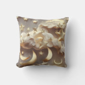 Throw Pillow – Luxury Creamy Celestial Moon クッション (正面)
