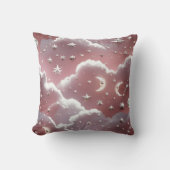 Throw Pillow – Luxury Quartz Pink Celestial Moon クッション (正面)