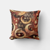 Throw Pillow – Luxury Terracotta Celestial Moon クッション (正面)