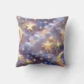 Throw Pillow – Luxury White Celestial Moon クッション (裏面)