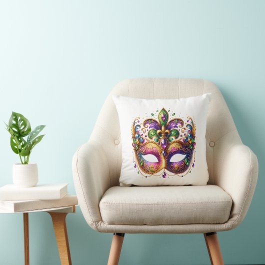 Throw Pillow Mardi Gras クッション (椅子)