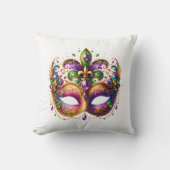 Throw Pillow Mardi Gras クッション (正面)
