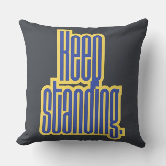 Throw Pillow – Minimalist Motivational Cushion f クッション (正面)