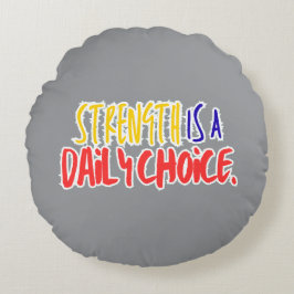 Throw Pillow – Minimalist Motivational Home Décor ラウンドクッション