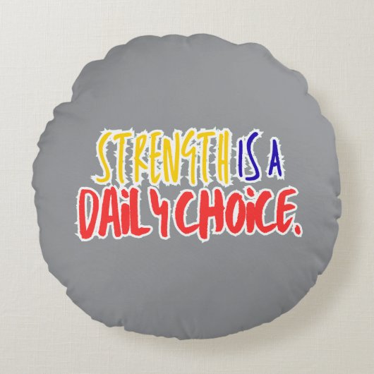 Throw Pillow – Minimalist Motivational Home Décor ラウンドクッション (正面)