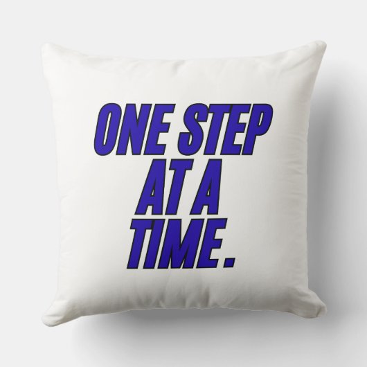 Throw Pillow – Modern Motivational Home Accent クッション (裏面)