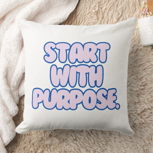 Throw Pillow – Modern Positive Message Home Decor クッション (ブランケット)
