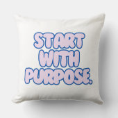 Throw Pillow – Modern Positive Message Home Decor クッション (正面)