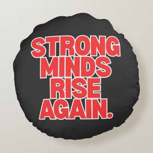 Throw Pillow – Modern Positive Message Home Decor ラウンドクッション (裏面)