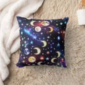 Throw Pillow - Moonstone Opal Celestial Moon クッション (ブランケット)