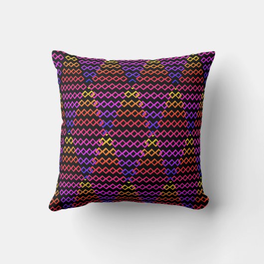 Throw Pillow Multicolore Rhombus  クッション (裏面)