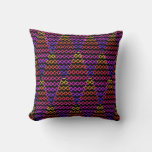 Throw Pillow Multicolore Rhombus 