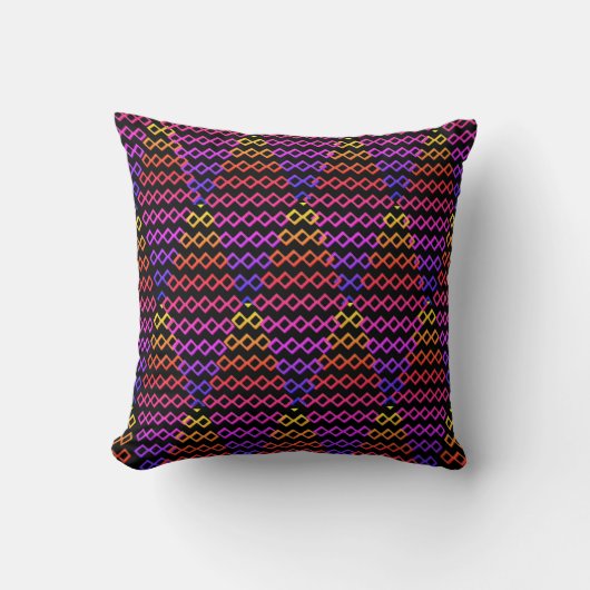 Throw Pillow Multicolore Rhombus  クッション (正面)