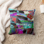 Throw Pillow – Neon Pulse クッション (ブランケット)