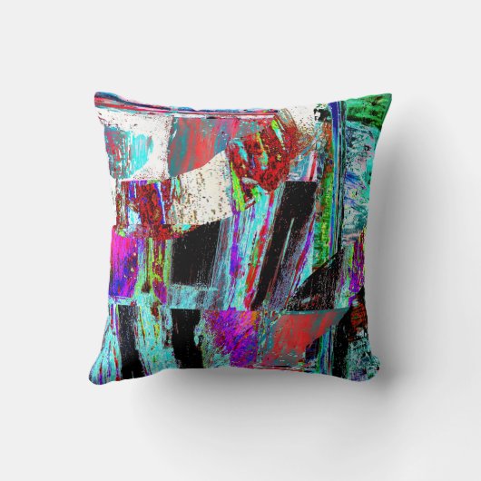 Throw Pillow – Neon Pulse クッション (裏面)