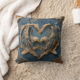 Throw Pillow Paper Cut Eagle Two Souls One Heart クッション
