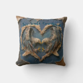 Throw Pillow Paper Cut Eagle Two Souls One Heart クッション (正面)