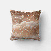 Throw Pillow – Peach Cream Celestial Moon クッション (正面)
