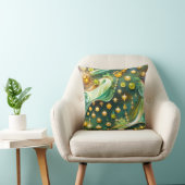 Throw Pillow - Peridot Citrine Celestial Moon クッション (椅子)