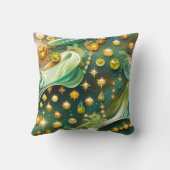 Throw Pillow - Peridot Citrine Celestial Moon クッション (裏面)