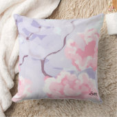 Throw Pillow : Pink Roses Winters Frost . クッション (ブランケット)