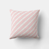 Throw Pillow Pink & White Grey Stripe クッション (裏面)
