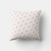Throw Pillow Pink & White Square クッション (裏面)