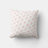 Throw Pillow Pink & White Square クッション (正面)