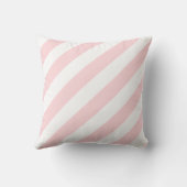 Throw Pillow Pink & White Stripe クッション (裏面)
