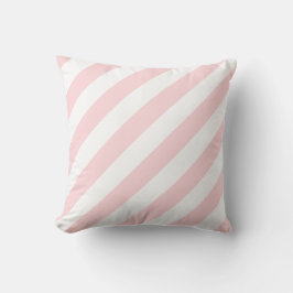 Throw Pillow Pink & White Stripe クッション