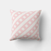 Throw Pillow Pink & White Stripe Square クッション (裏面)