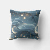 Throw Pillow - Powder Blue Celestial Moon クッション (裏面)