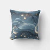 Throw Pillow - Powder Blue Celestial Moon クッション (正面)