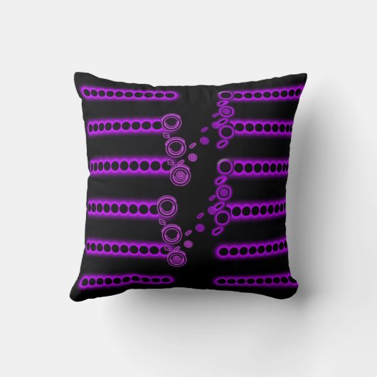 Throw Pillow Purple motif  クッション (裏面)