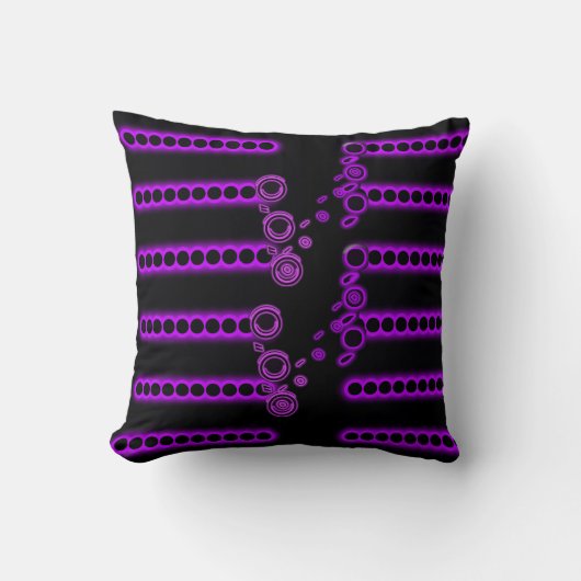 Throw Pillow Purple motif  クッション (正面)