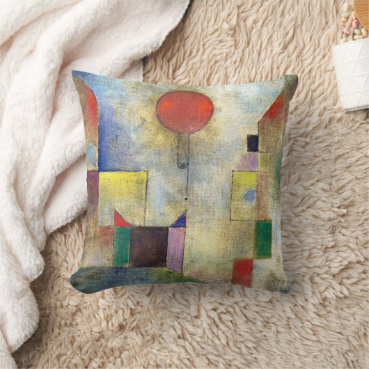THROW PILLOW - "Red Balloon" (1922) - Paul Klee クッション (ブランケット)