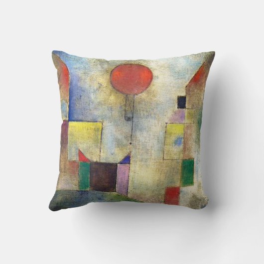 THROW PILLOW - "Red Balloon" (1922) - Paul Klee クッション (裏面)