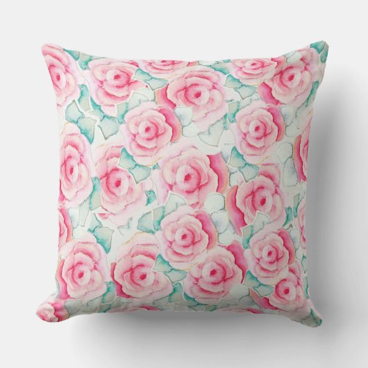 Throw Pillow Roses クッション (正面)