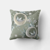 Throw Pillow - Sage Green Celestial Moon クッション (裏面)