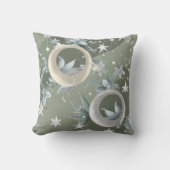 Throw Pillow - Sage Green Celestial Moon クッション (正面)
