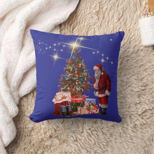 Throw Pillow Santa Claus クッション (ブランケット)
