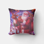 Throw Pillow Santa Claus クッション (正面)