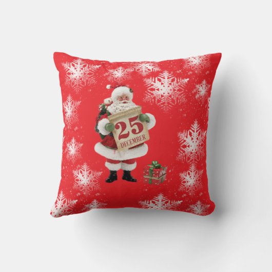 Throw Pillow Santa Claus  クッション (裏面)