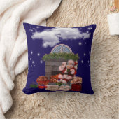 Throw Pillow Santa Claus Christmas tree  クッション (ブランケット)