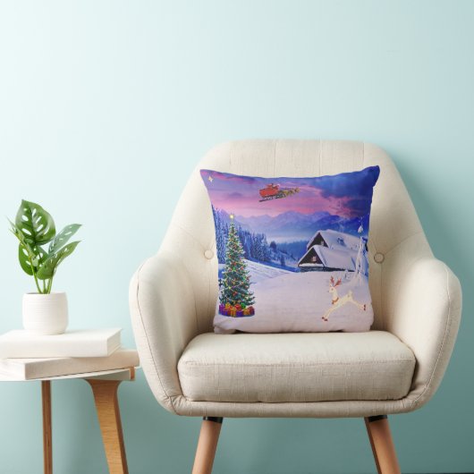 Throw Pillow Santa claus mood  クッション (椅子)