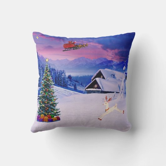 Throw Pillow Santa claus mood  クッション (裏面)