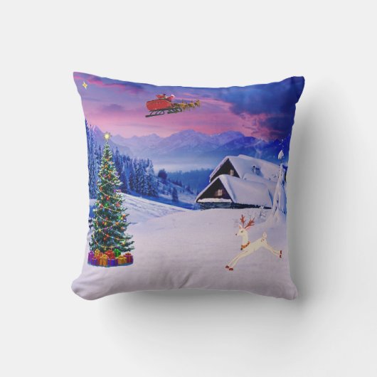 Throw Pillow Santa claus mood クッション (正面)