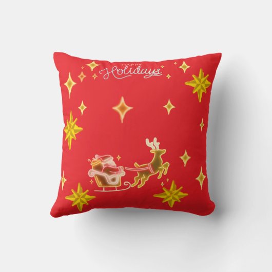 Throw Pillow Santa Clause  クッション (裏面)