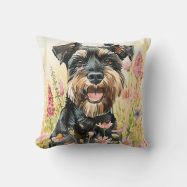 Throw Pillow – Schnauzer Watercolor Decorative Pil クッション