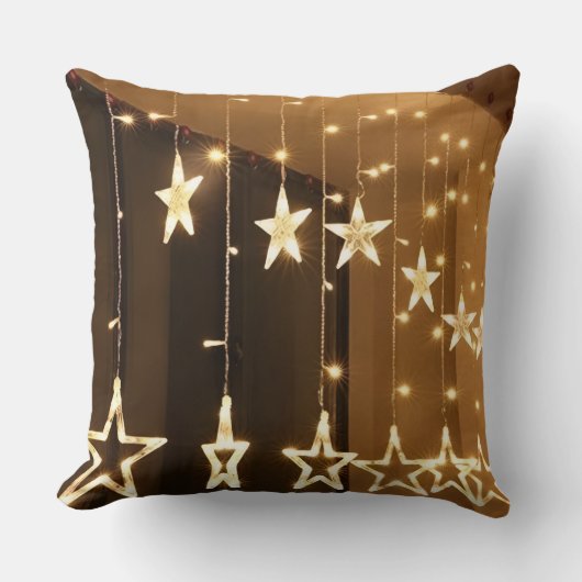 Throw Pillow shining star Light Glow of Warm Deam✨ クッション (正面)